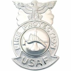 Deals 😀 Ira Green, Inc Air Force Fire Protection Shield Duty Badge, Mirror Finish, Regular Size 💯