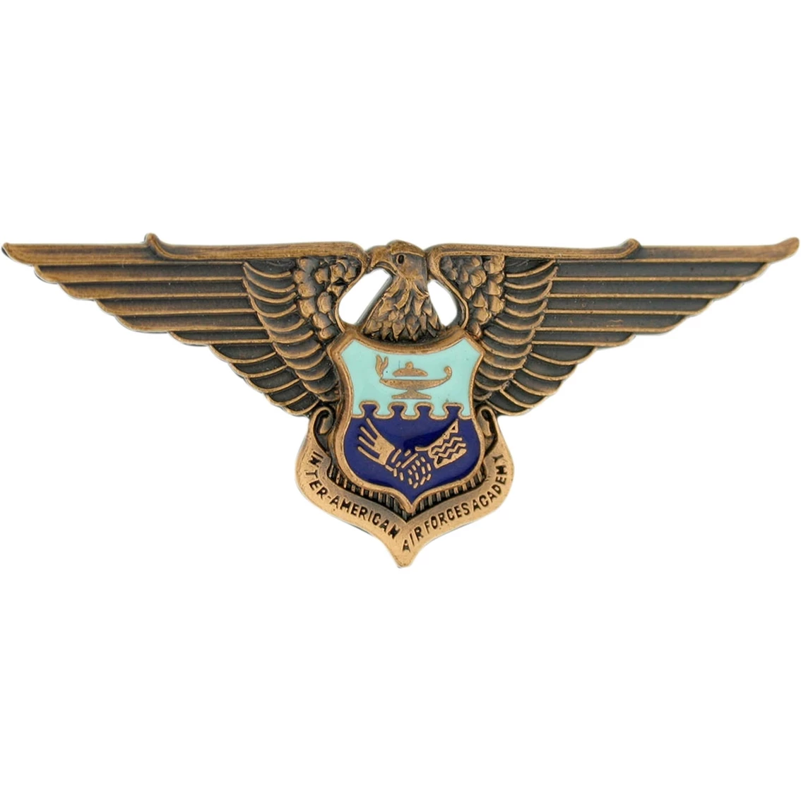 New π Ira Green, Inc Air Force Officer Inter-American Academy Badge Non-Subdued, Pin-on, Regular Size π 3 New π Ira Green, Inc Air Force Officer Inter-American Academy Badge Non-Subdued, Pin-on, Regular Size π