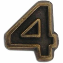 Top 10 ✔️ Other Brands Ribbon Attachments / Devices-Bronze Numeral 4, 3/16 In. 🤩