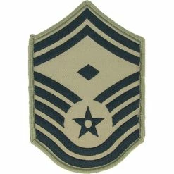Hot Sale 🤩 Other Brands Air Force Rank SMSgt 1st Sgt E-8 Subdued Large With Diamond (ABU) 😀